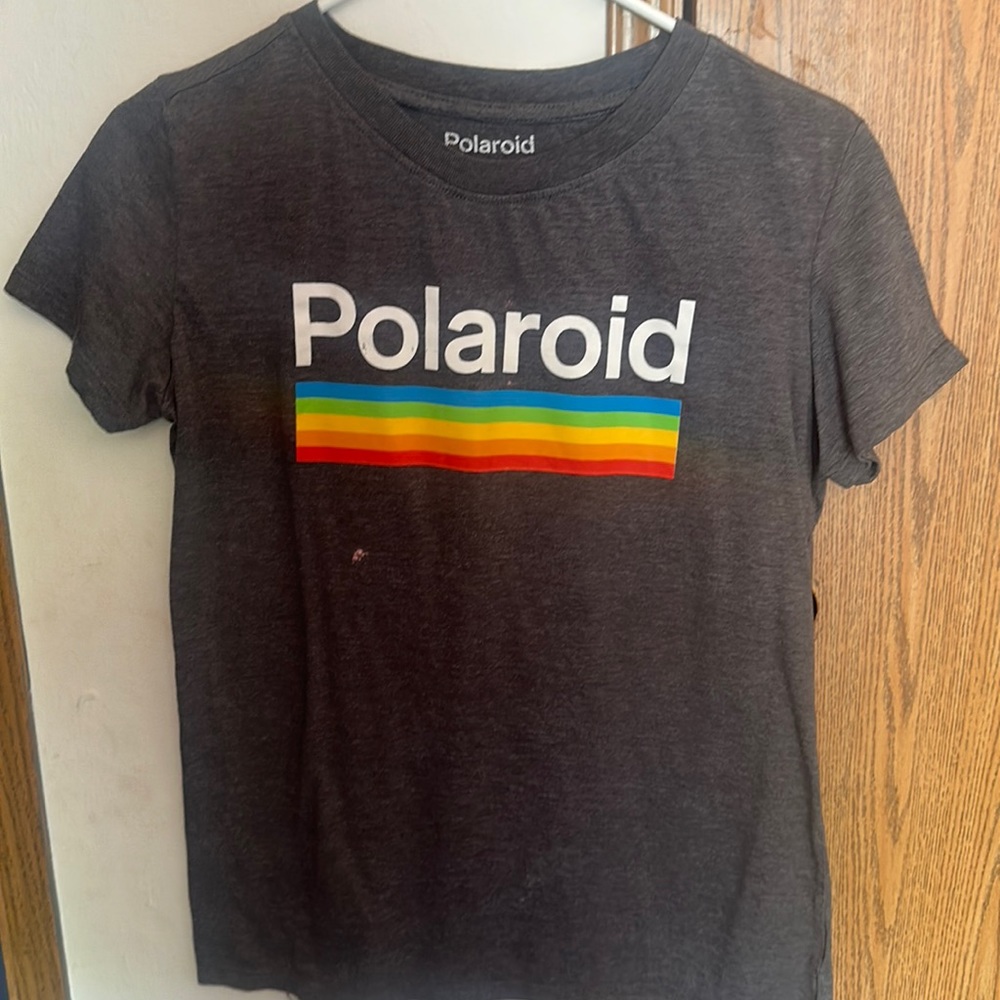 dark grey polaroid shirt size S in womens
